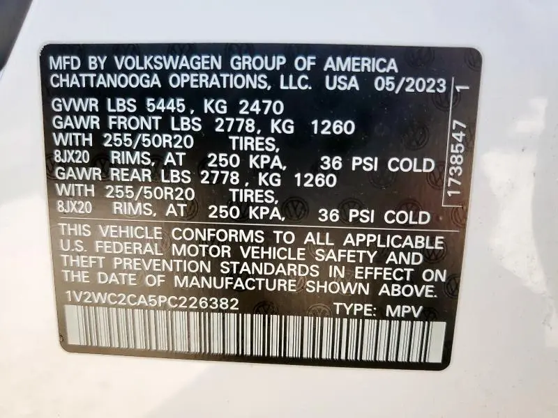 2023 VOLKSWAGEN ATLAS CROSS SPORT SE  