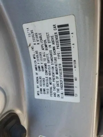 2015 HONDA ACCORD LX  
