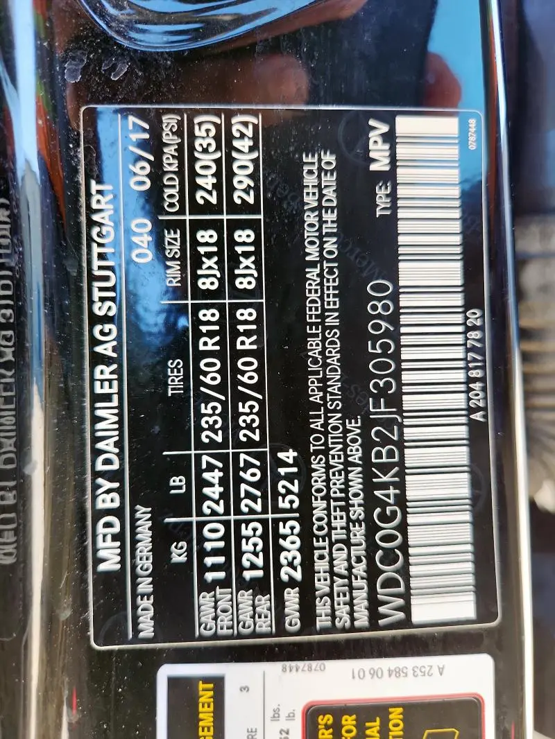 2018 MERCEDES-BENZ GLC 300 4MATIC  