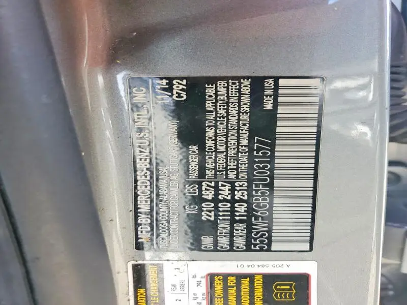 2015 MERCEDES-BENZ C 400 4MATIC  