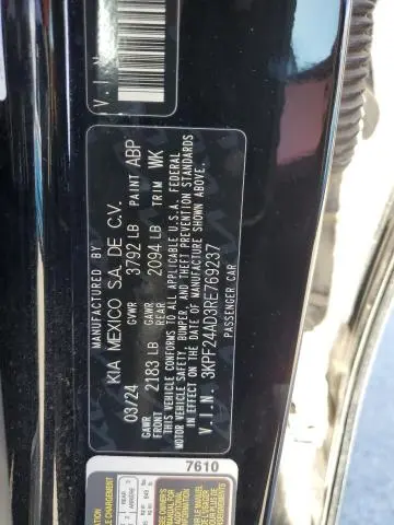 2024 KIA FORTE LX