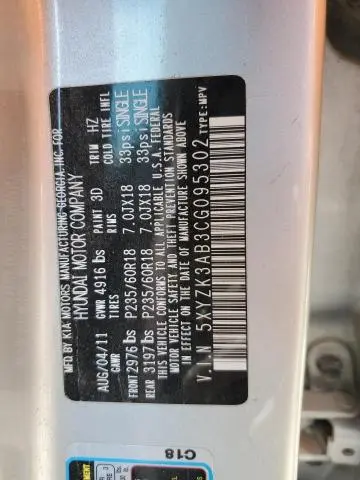 2012 HYUNDAI SANTA FE LIMITED  