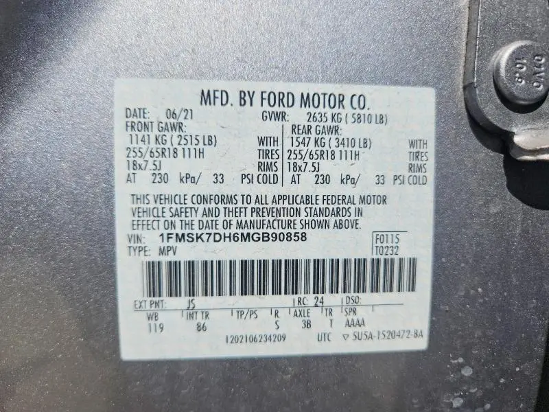 2021 FORD EXPLORER XLT  