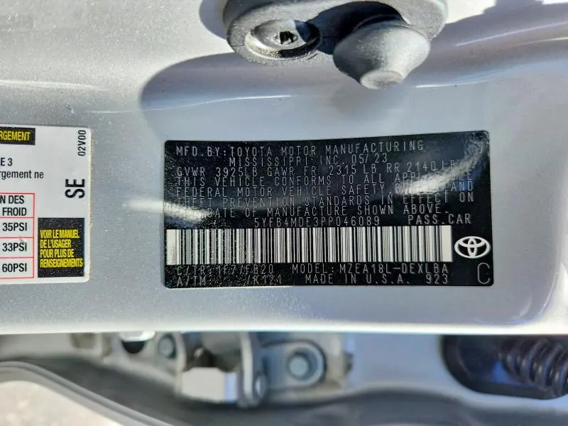 2023 TOYOTA COROLLA LE  