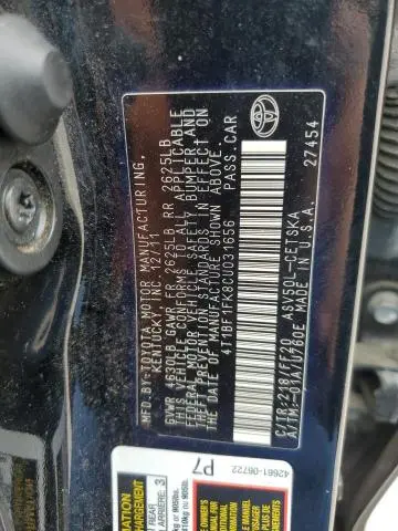 2012 TOYOTA CAMRY BASE  