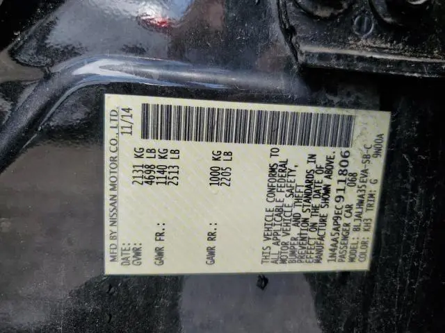 2014 NISSAN MAXIMA S  