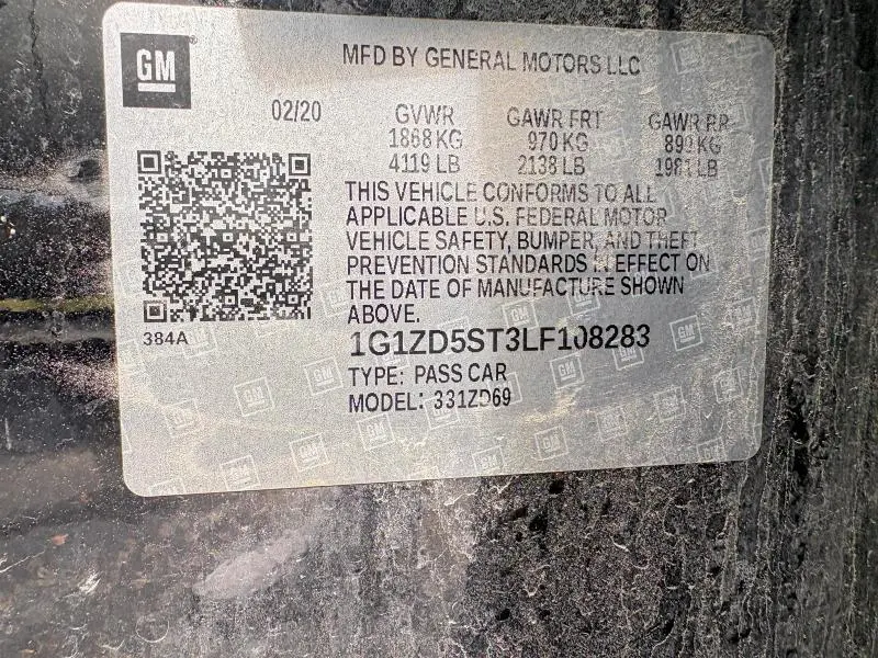 2020 CHEVROLET MALIBU LT  