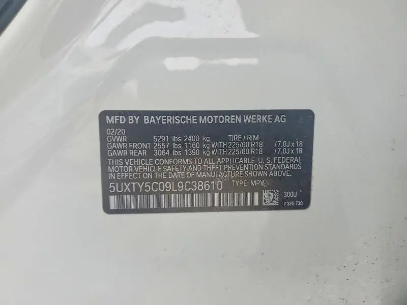 2020 BMW X3 XDRIVE30I  