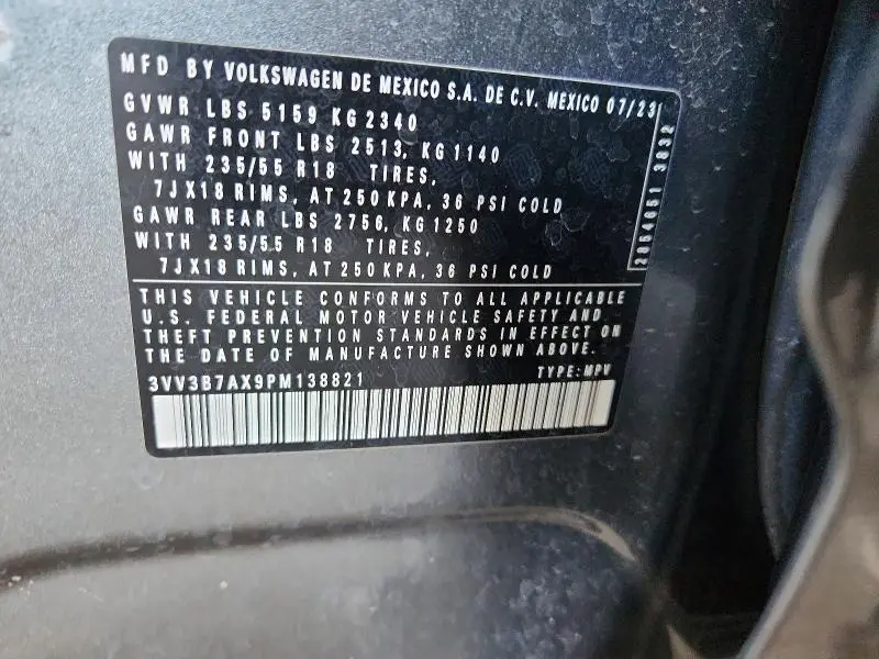 2023 VOLKSWAGEN TIGUAN SE  