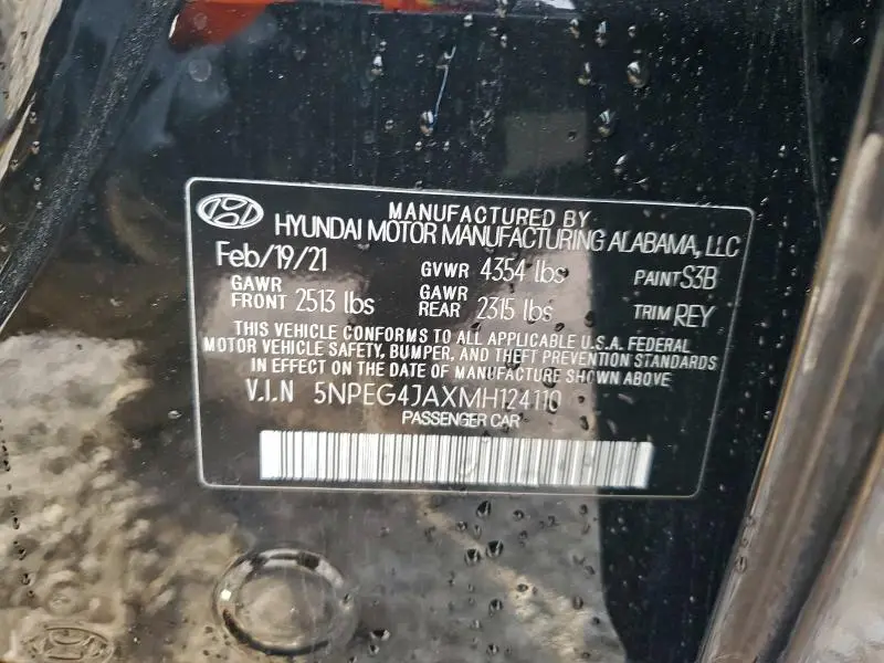 2021 HYUNDAI SONATA SE  