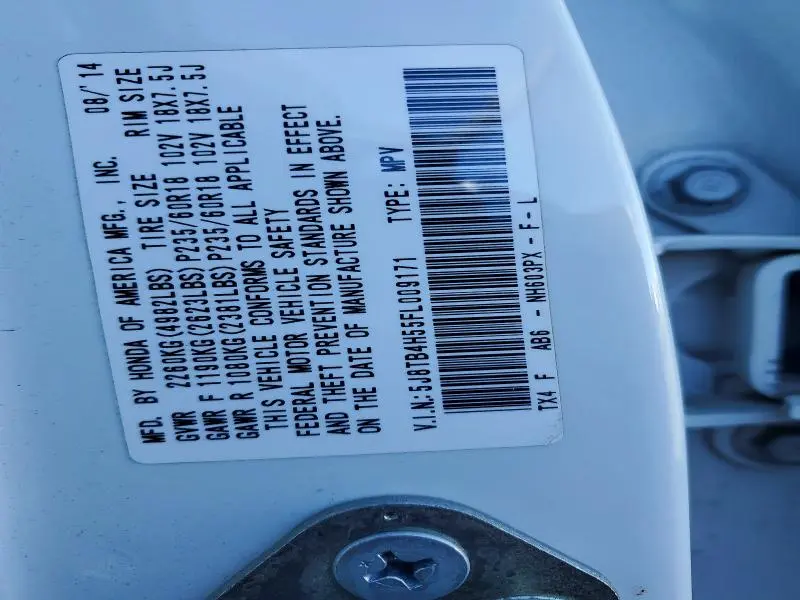 2015 ACURA RDX TECHNOLOGY  