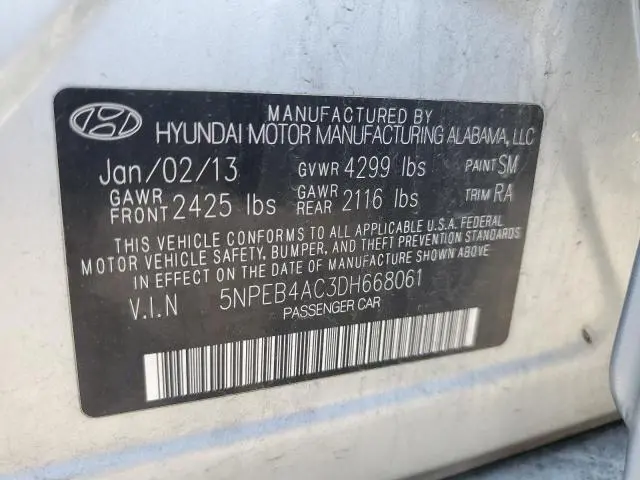 2013 HYUNDAI SONATA GLS  
