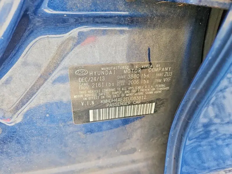 2014 HYUNDAI ELANTRA SE  