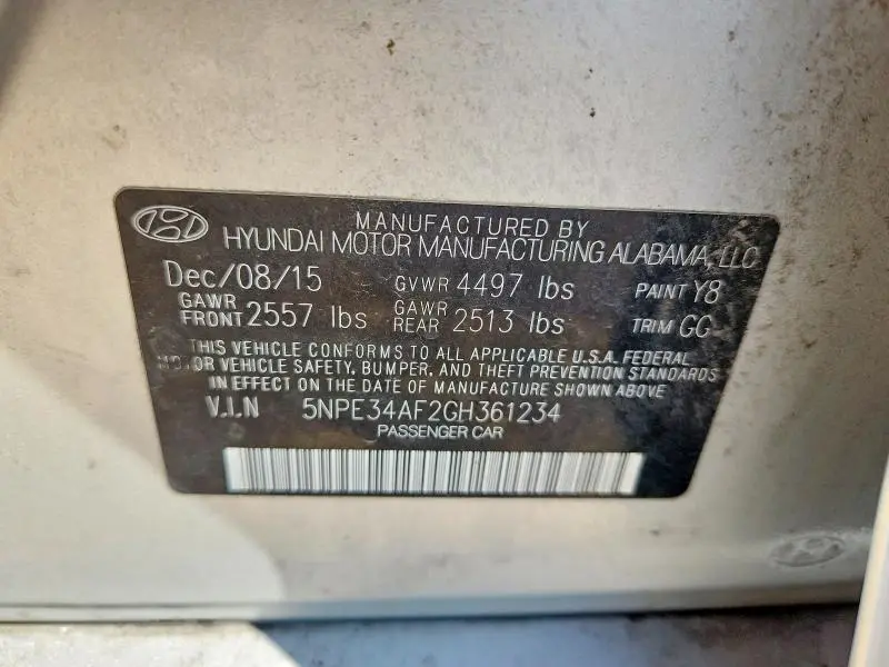 2016 HYUNDAI SONATA SPORT  