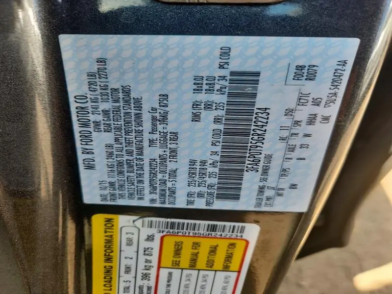 2016 FORD FUSION SE  