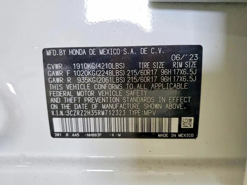 2024 HONDA HR-V LX  
