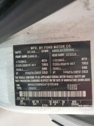 2010 FORD TRANSIT CONNECT XLT  
