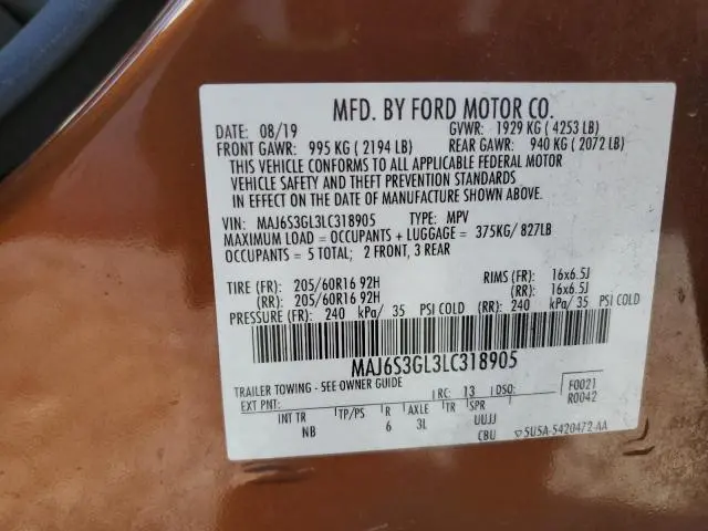 2020 FORD ECOSPORT SE  