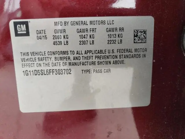 2015 CHEVROLET MALIBU 2LT  