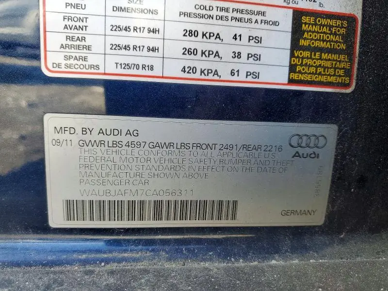 2012 AUDI A3 PREMIUM  