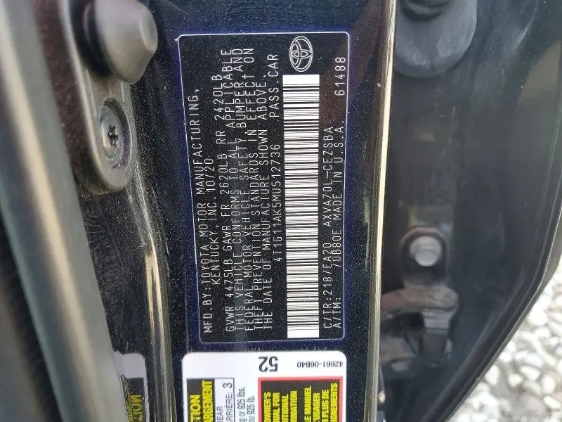 2021 TOYOTA CAMRY SE  