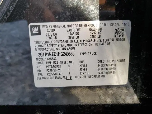 2017 GMC SIERRA C1500 SLT  