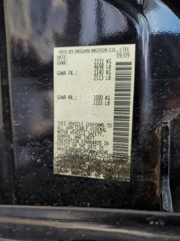 2010 NISSAN MAXIMA 3.5 S  