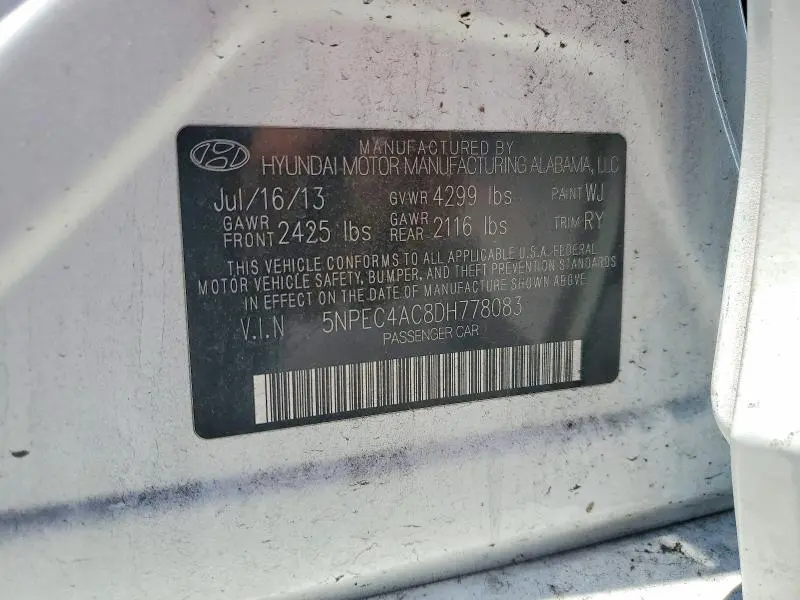 2013 HYUNDAI SONATA SE  