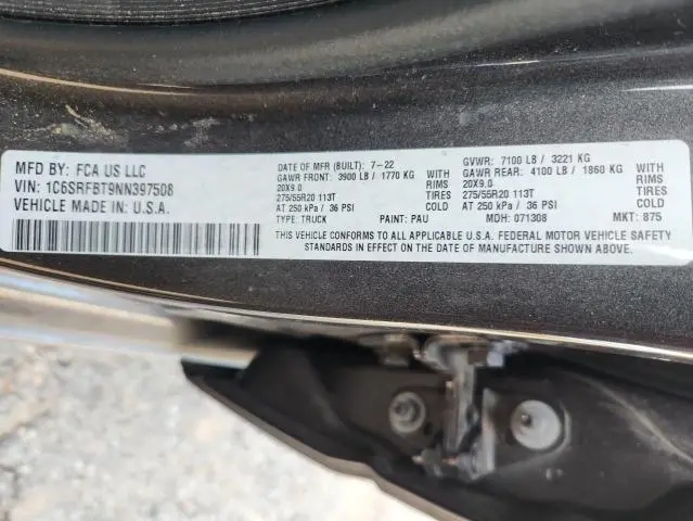 2022 RAM 1500 BIG HORN/LONE STAR  