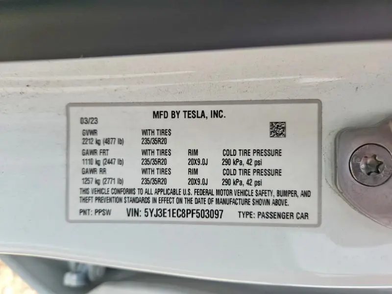 2023 TESLA MODEL 3   