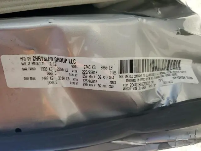 2012 CHRYSLER TOWN & COUNTRY TOURING  