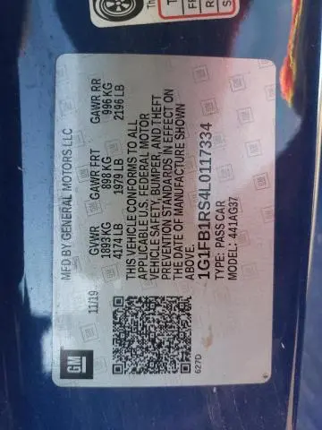 2020 CHEVROLET CAMARO LS  