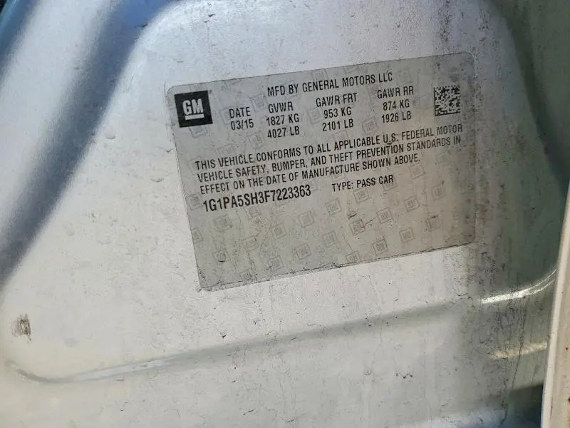 2015 CHEVROLET CRUZE LS  