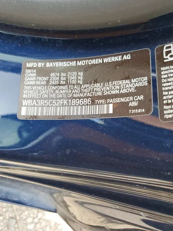 2015 BMW 435 XI  