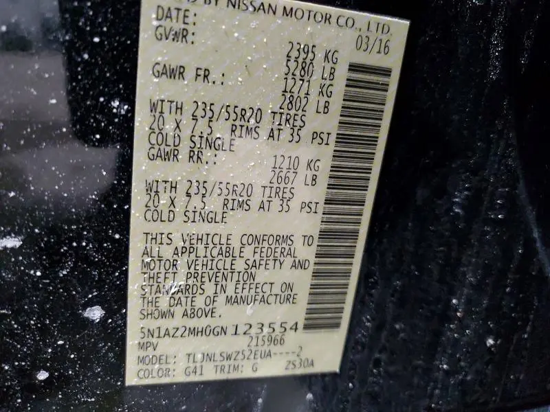 2016 NISSAN MURANO S  