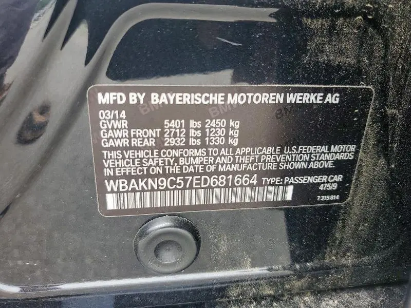 2014 BMW 550 I  