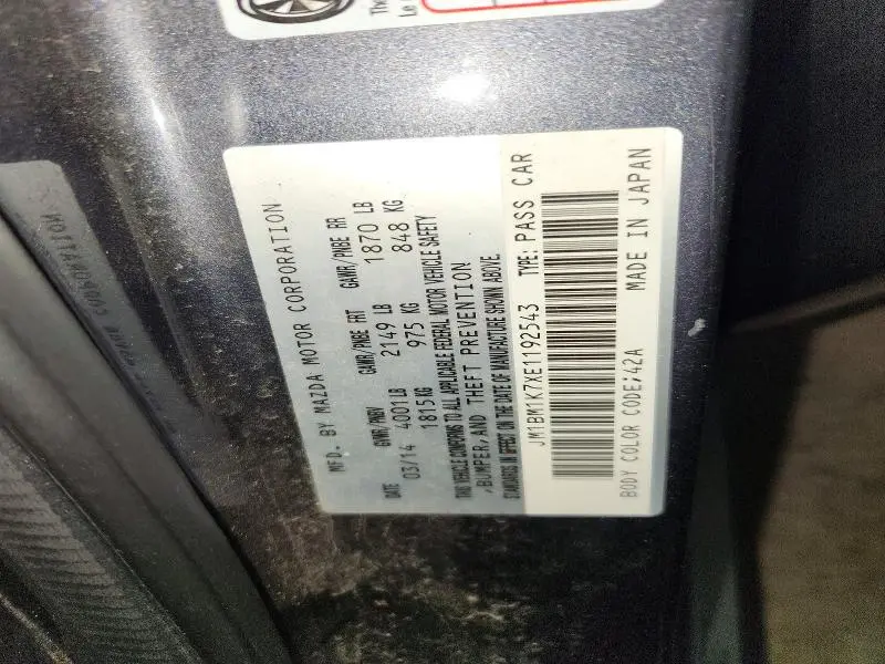 2014 MAZDA MAZDA3 SPORT  