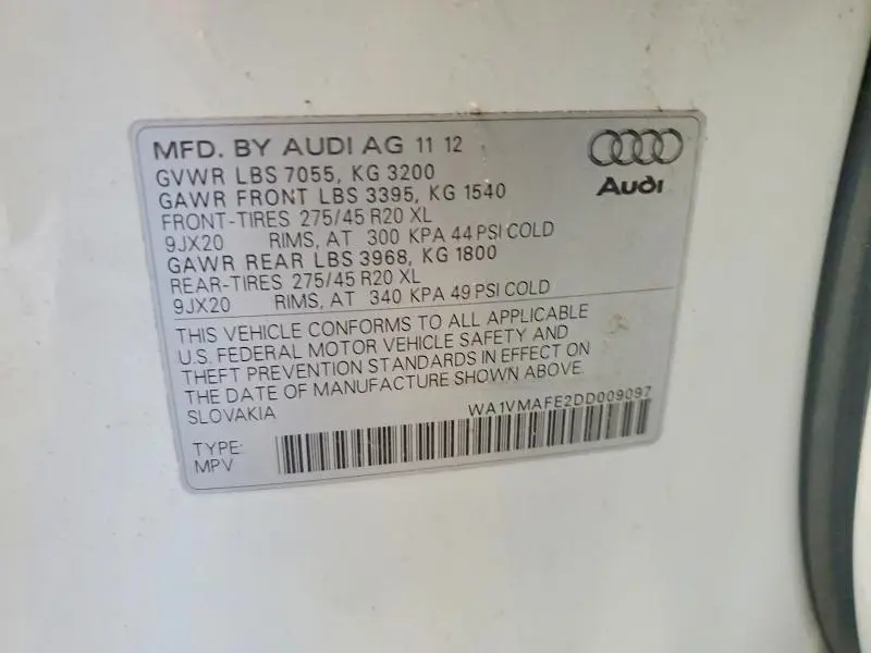 2013 AUDI Q7 PRESTIGE  
