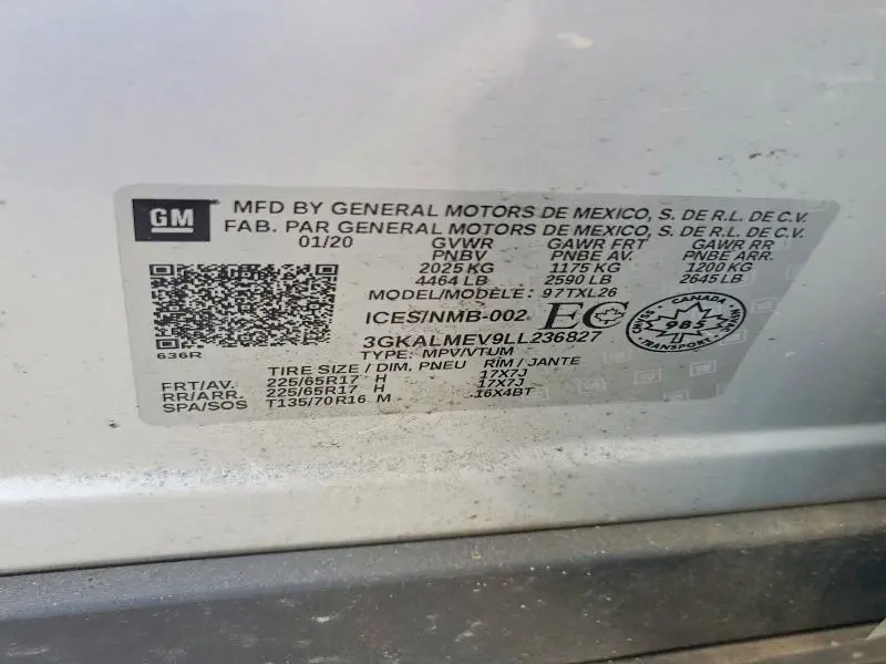 2020 GMC TERRAIN SLE  