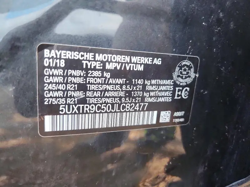 2018 BMW X3 XDRIVE30I  