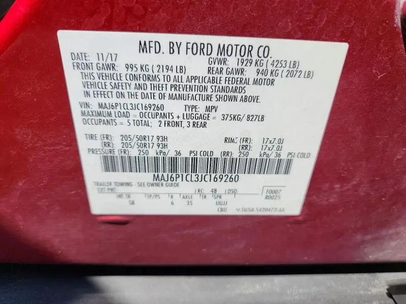 2018 FORD ECOSPORT SES  
