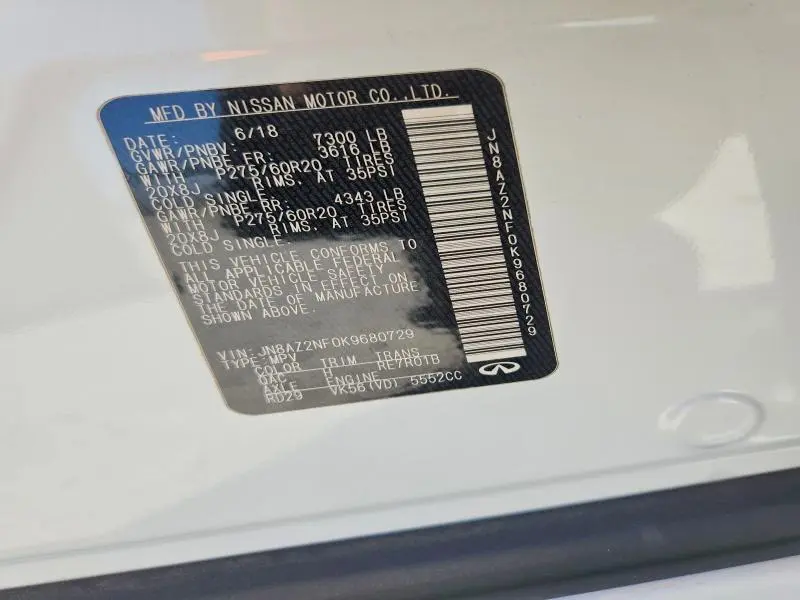 2019 INFINITI QX80 LUXE  