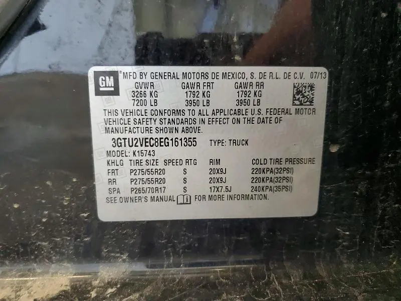2014 GMC SIERRA K1500 SLT  