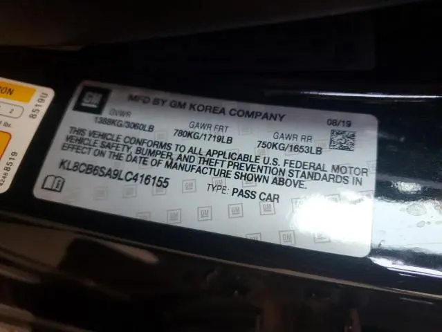 2020 CHEVROLET SPARK LS