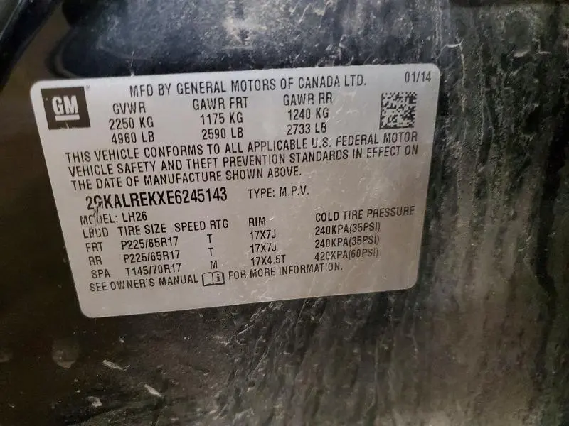2014 GMC TERRAIN SLE  
