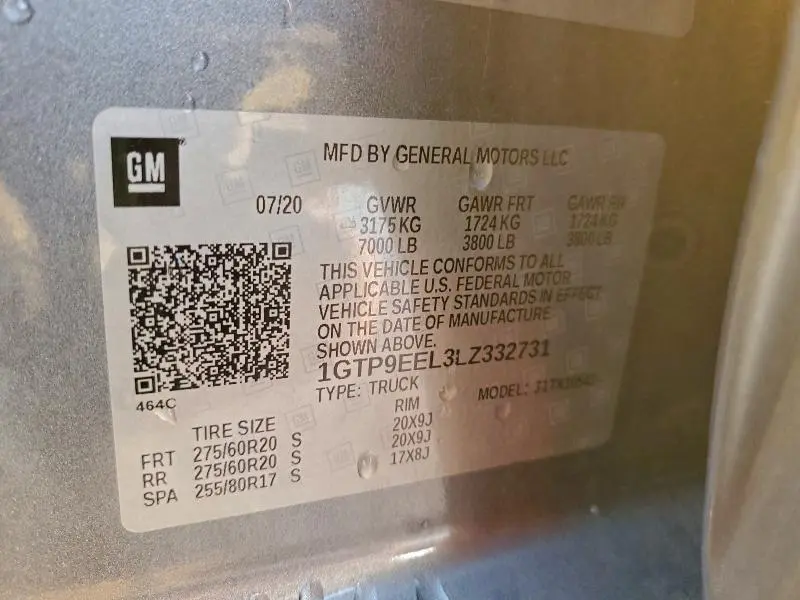 2020 GMC SIERRA K1500 AT4  