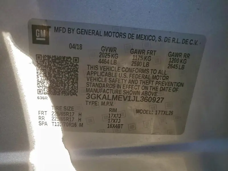 2018 GMC TERRAIN SLE  