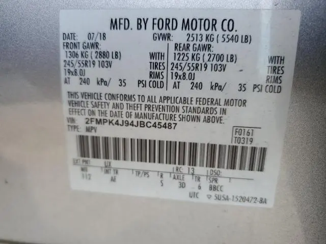 2018 FORD EDGE SEL  
