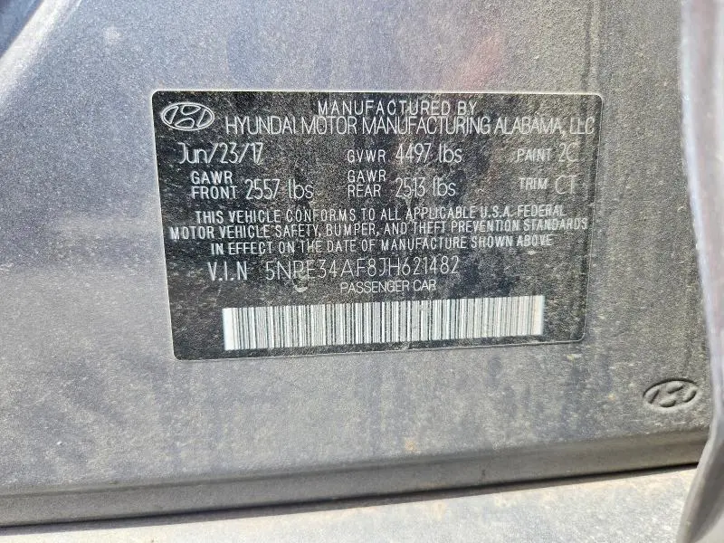 2018 HYUNDAI SONATA SEL  