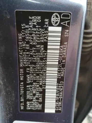 2016 TOYOTA COROLLA L  